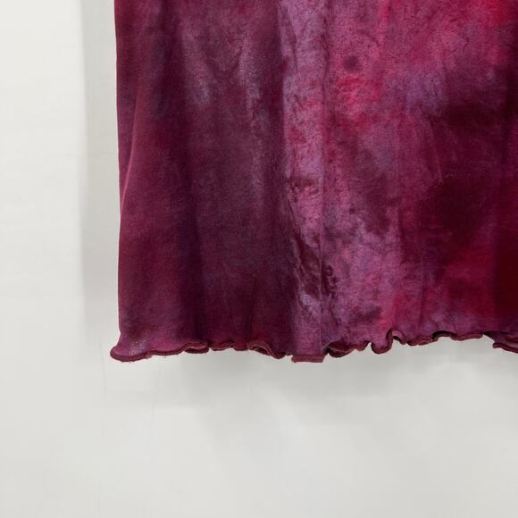 Vintage Y2K Mother Two-Be Tie Dye Top Burgundy Purple Size Medium - Picture 3 of 6